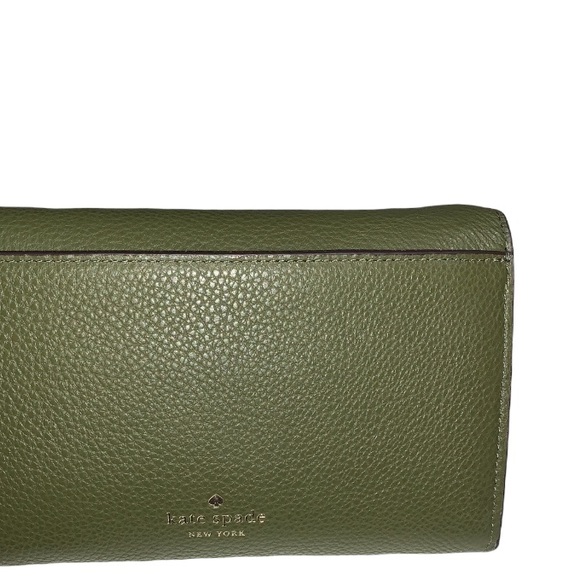 ♠️ kate spade ♠️Marti Pebbled Leather Flap Wallet Crossbody Bag, Enchanted Green - Picture 7 of 13